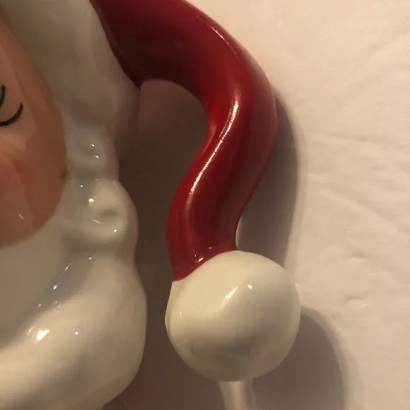 Vintage Ceramic Winking Santa Hot Chocolate/Coffee Mug Christmas Decor MCM 1960s - Picture 6 of 6